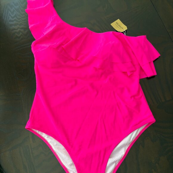 Hilinker Other - Hilinker Women's One Piece One Shoulder Ruffle Hot Pink Swimsuit - SZ XL NEW